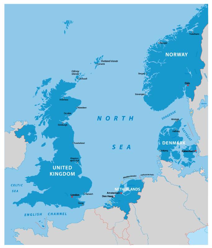 Границы северного моря. Карта северных морей с границами. Северное море расположение.